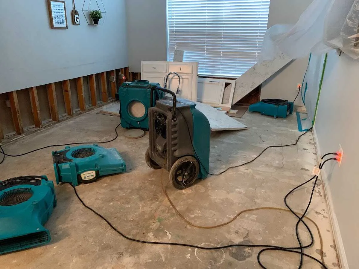 Dehumidifier in flood-cut room for Water Extraction & Removal in Allendale
